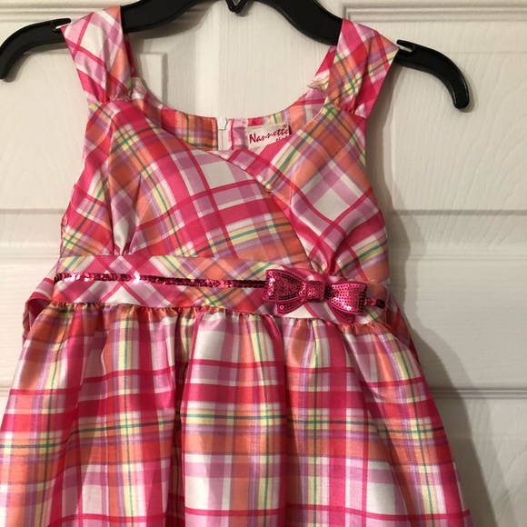 Nannette Other - Nannette Pink Checked Girls Dress Sz 06